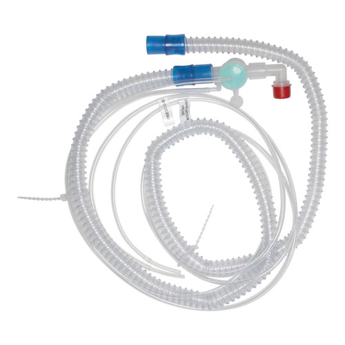 Ventilator Circuit Corrugated Tube 72 Inch Tube Single Limb Adult Without Breathing Bag Single Patient Use Active Circuit VC1001 Case of 30 VC1001 Sunset Healthcare 1194608_CS
