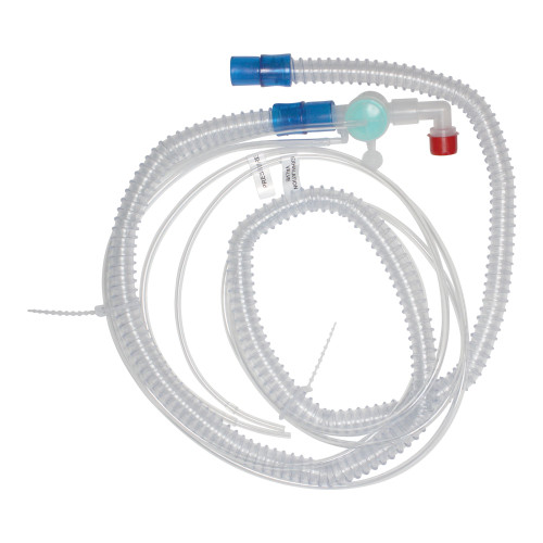Ventilator Circuit Corrugated Tube 72 Inch Tube Single Limb Adult Without Breathing Bag Single Patient Use Active Circuit, VC1001, Case of 30