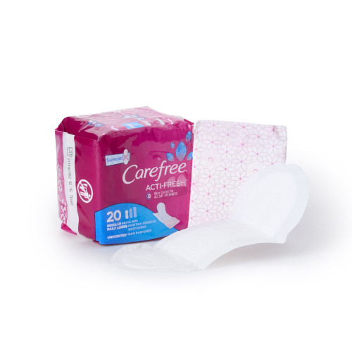 Carefree actifresh Panty Liner Regular Absorbency, 07830006990, Box of 1