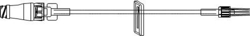 ICU IV Extension Set Needle-Free Port Small Bore 7 Inch Tubing, B33125, Case of 50
