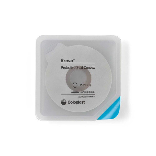 Ostomy Seal Brava® Convex, Starter Hole 1 Inch (25mm) 12091 Box of 10 12091 Brava® 1194626_BX