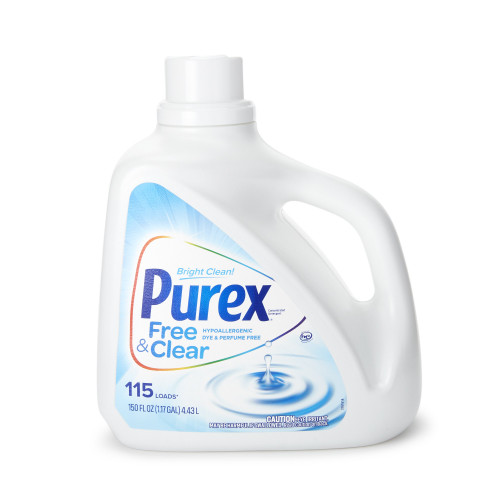 Purex Free & Clear Laundry Detergent 150 oz. Bottle Liquid Unscented, DIA05020, Case of 4