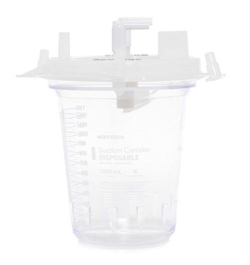 Suction Canister McKesson 1200 mL Pour Lid 16-43203-01 Box of 8 16-43203-01 McKesson 1132481_BX
