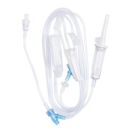 SafeDay 24 Hour Primary IV Administration Set Gravity 2 Ports 15 Drops / mL Drip Rate 0.2 Micron Filter 104 Inch Tubing Solution Without Flow Regulator, 352643, Case of 50