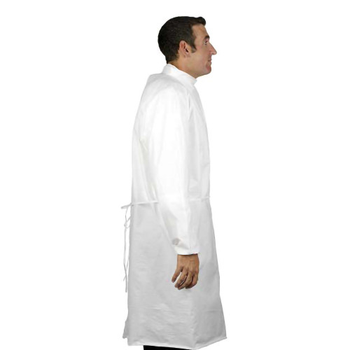 Cleanroom Gown 3X-Large White Sterile Not Rated Disposable TCBA40ST-3XL Case of 50 TCBA40ST-3XL TrueCare Biomedix 1140700_CS