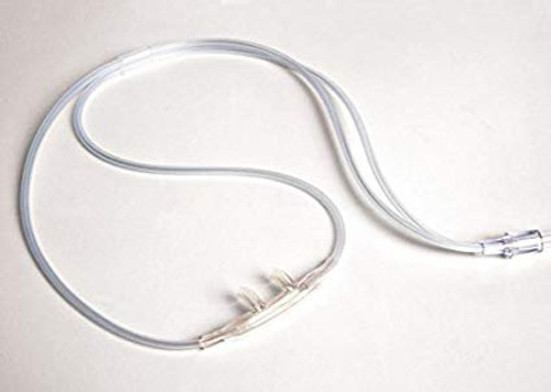 Salter-Style Nasal Cannula Pediatric Curved Prong / NonFlared Tip 7 Foot Tubing, 16SOFT-PED-7-50, Case of 50
