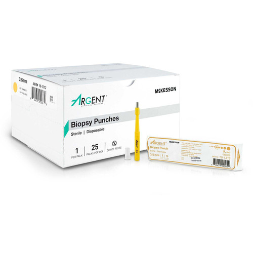 Biopsy Punch McKesson Argent™ Dermal 3.5 mm 16-1312 Case of 100 16-1312 McKesson Argent™ 1175173_CS