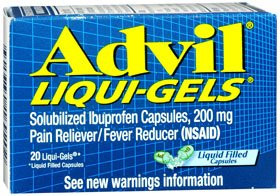 Advil Liqui-Gels Pain Relief 200 mg Strength Ibuprofen Capsule 20 per Bottle, 00573016920, Bottle of 1