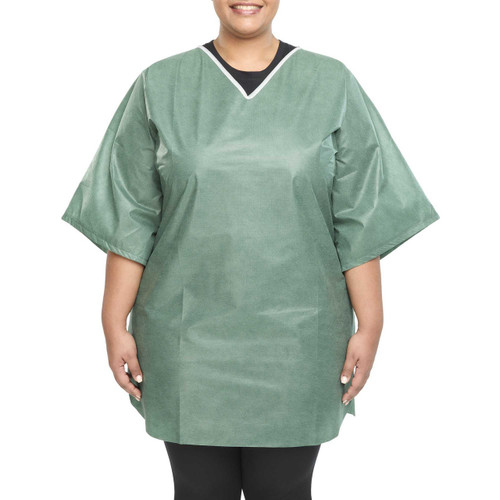 Scrub Shirt 3X-Large Green Without Pockets Short Sleeve Unisex 64841 Case of 30 64841 Graham Medical Products 937393_CS