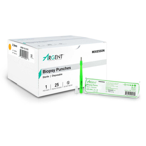 Biopsy Punch McKesson Argent™ Dermal 2.5 mm 16-1310 Pack of 1 16-1310 McKesson Argent™ 1175171_EA