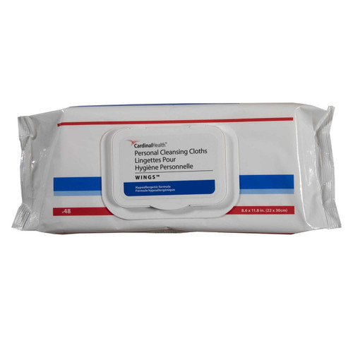 Personal Cleansing Wipe Cardinal Health™ Wings™ Soft Pack Scented 48 Count 5199S Pack of 48 5199S Cardinal Health™ Wings™ 1189846_PK