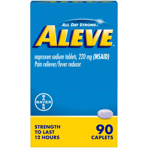 Aleve Pain Relief 220 mg Strength Naproxen Sodium Tablet 90 per Bottle, 00280601001, Bottle of 1