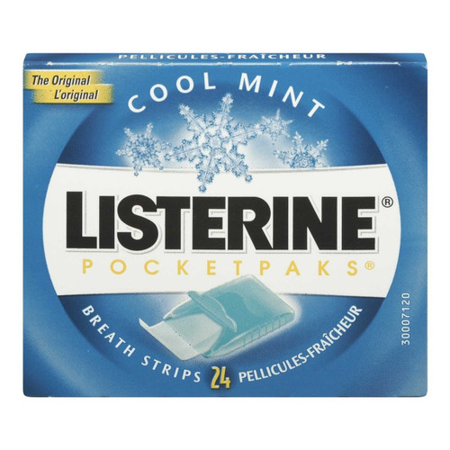 Breath Strips Listerine® Pocketpaks® 0.1 oz. Cool Mint Flavor 01254743310 Carton of 12 1254743310 Listerine® Pocketpaks® 702309_CT
