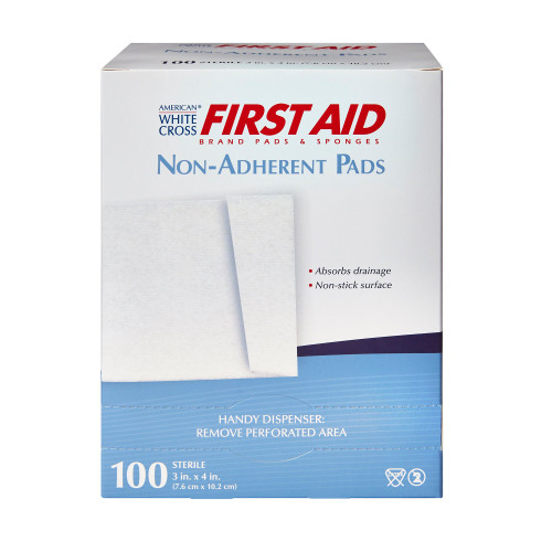American White Cross Non-Adherent Dressing 3 X 4 Inch Sterile 1 per Pack, 7575033, Pack of 1
