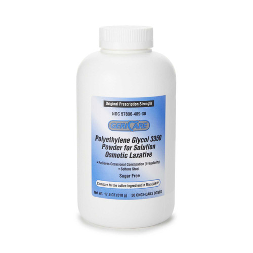Laxative Geri-Care® Powder 17.9 oz. Polyethylene Glycol 3350 489-30-GCP Case of 12 57896048930 Geri-Care® 798847_CS