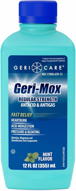 Geri-Care Geri-Mox Regular Strength Antacid Oral Suspension, 12 oz., Case of 12 Bottles 57896063912 Geri-Care® 633794_CS