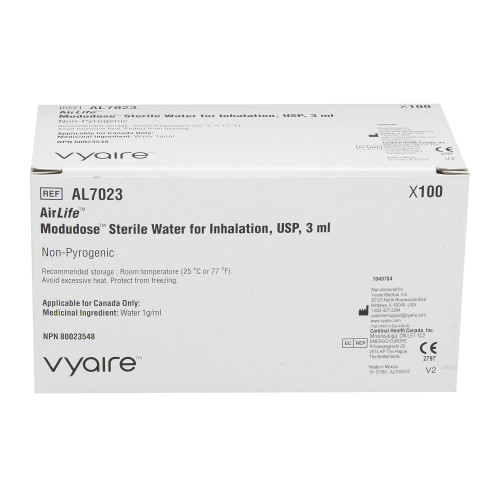 AirLife Modudose Sterile Water Liquid 3 mL, AL7023, Case of 1000