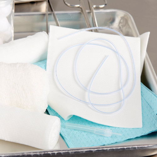 McKesson Brand Wound Drain Tube Round Type Without Attachment Round Perforated Channel Type 7 Fr. Size Sterile, 370020, Case of 10