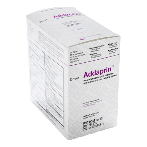 Addaprin Pain Relief 200 mg Strength Ibuprofen Tablet 250 per Box, 1625314, Box of 250