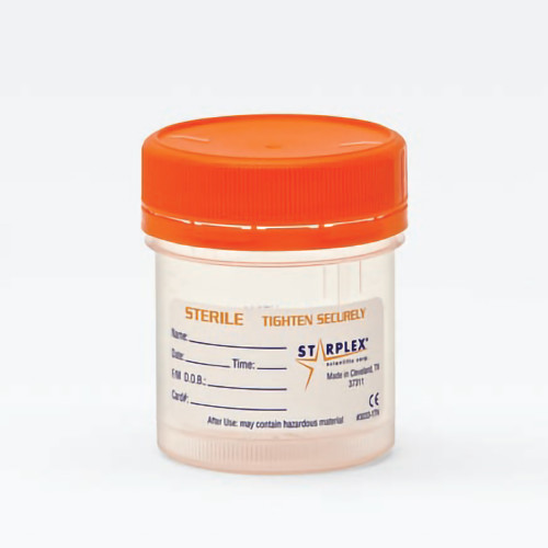 Specimen Container LeakBuster 3 90 mL (3 oz.) Screw Cap Patient Information OR Sterile TW902-O Pack of 1