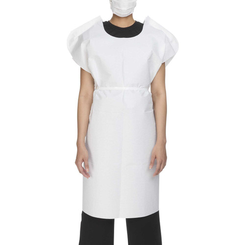 Patient Exam Gown McKesson One Size White Disposable 18-846 Pack of 1 18-846 McKesson 146461_EA