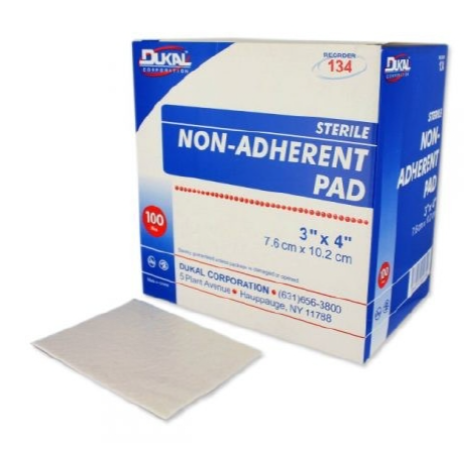 Dukal Non-Adherent Dressing 3 X 4 Inch Sterile 1 per Pack, 134, Pack of 1