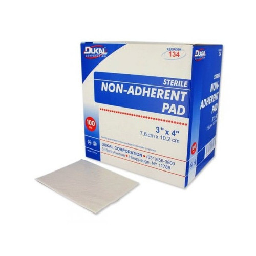 Dukal Non-Adherent Dressing 3 X 4 Inch Sterile 1 per Pack, 134, Pack of 1