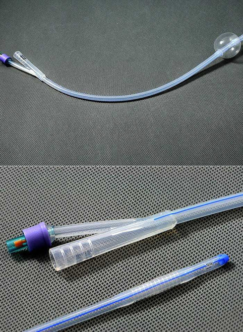 Foley Catheter AMSure® 2-Way Standard Tip 5 cc Balloon 22 Fr. Silicone AS41022S Box of 10 AS41022S AMSure® 787850_BX