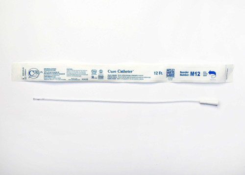 Urethral Catheter Cure Catheter® Straight Tip Uncoated PVC 12 Fr. 16 Inch M12 Case of 300 M12 Cure Catheter® 701368_CS
