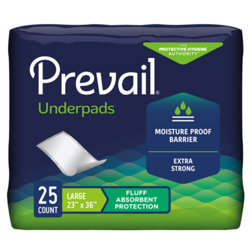 Prevail Disposable Underpad 23 X 36 Inch Fluff Light Absorbency, UP-150/2, Case of 150