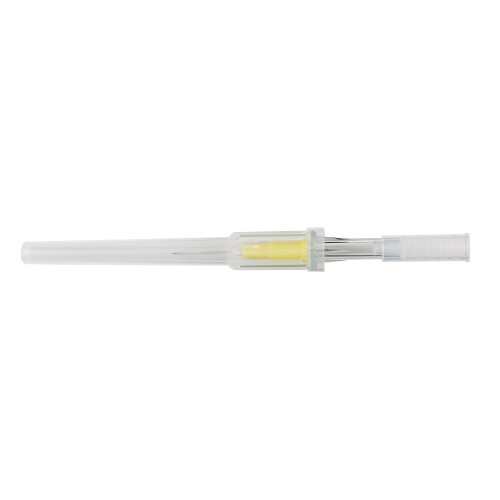 Angiocath Peripheral IV Catheter 24 Gauge 3/4 Inch FEP Polymer Straight Hub Non Blood Control Non-Safety, 381112, Box of 50
