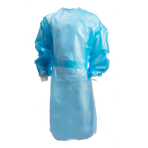 McKesson Chemotherapy Procedure Gown, L, Blue, Disposable, Case of 30