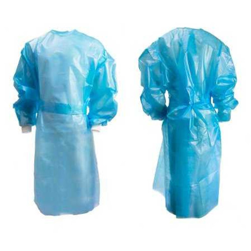 Chemotherapy Procedure Gown McKesson 2X-Large Blue NonSterile AAMI Level 2 / ASTM D6978 Disposable 16-55KV2X Case of 30 16-55KV2X McKesson 1177930_CS
