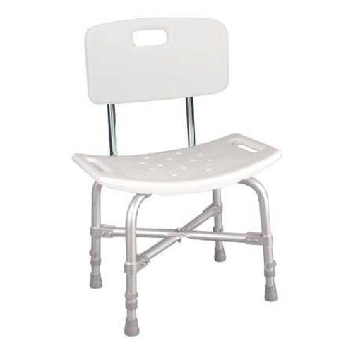 Bath Bench McKesson Without Arms Aluminum Frame With Backrest 20 Inch Seat Width 500 lbs. Weight Capacity 146-12021KD-1 Case of 1 146-12021KD-1 McKesson 1205414_CS