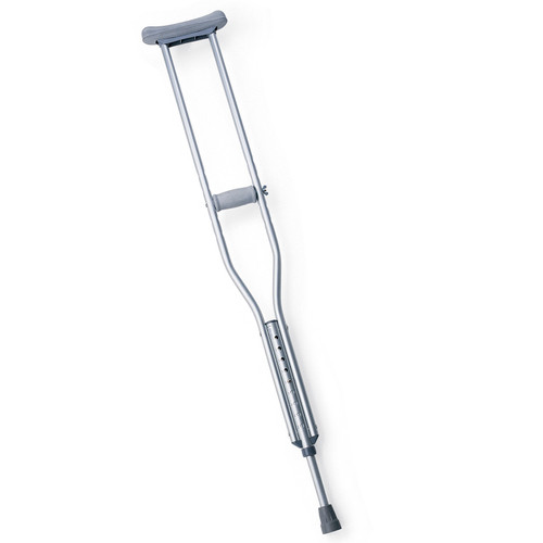 Underarm Crutches Aluminum Frame Adult 300 lbs. Weight Capacity Push Button Adjustment MDSV80535 Case of 8
