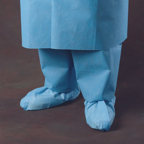 Shoe Cover Halyard One Size, Shoe High Without Tread Blue, 69551 Box of 100