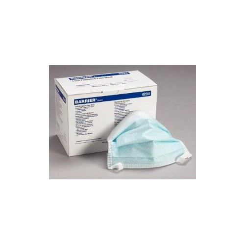 Surgical Mask Barrier Extra Protection Anti-fog Pleated Tie Closure One Size Blue Nonsterile ASTM Level 3 Adult 42341 Case of 500