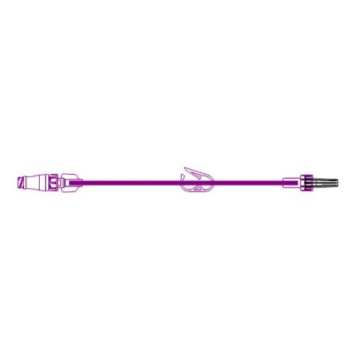 IV Extension Set McKesson Needle-Free Port Small Bore 14 Inch Tubing Without Filter Sterile MS935 Pack of 1 MS935 McKesson 1141143_EA