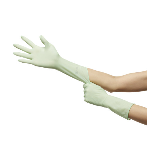 GAMMEX Non-Latex PI Green Surgical Glove Size 6.5 Sterile Polyisoprene Standard Cuff Length Micro-Textured Green Chemo Tested, 20685265, Box of 50