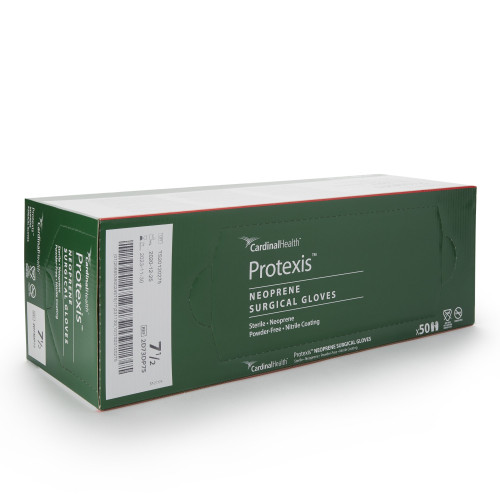 Protexis (formerly Duraprene Plus ) Surgical Glove Size 7.5 Sterile Polychloroprene Standard Cuff Length Smooth Ivory Chemo Tested, 2D73DP75, Box of 50