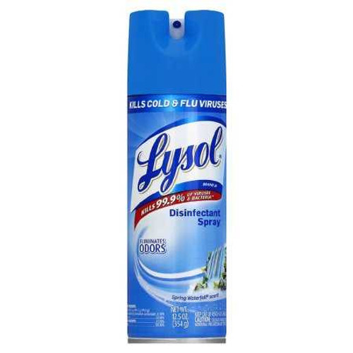 Lysol® Surface Disinfectant Alcohol Based Aerosol Spray Liquid 12.5 oz. Can Spring Waterfall Scent NonSterile RAC02845 Case of 12 RAC02845 Lysol® 1008856_CS