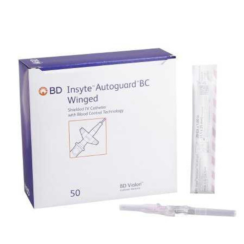 Peripheral IV Catheter Insyte™ Autoguard™ BC 20 Gauge 1 Inch Button Retracting Safety Needle 382633 Case of 200 382633 Insyte™ Autoguard™ BC 793983_CS