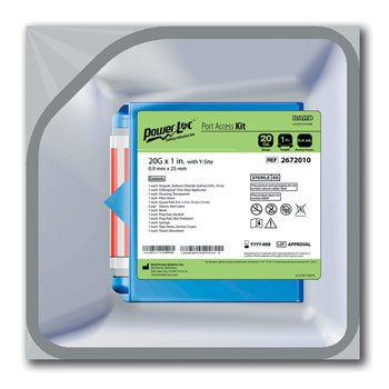 PowerLoc Max Huber Infusion Kits 22 Gauge 3/4 Inch 8 Inch Tubing Without Port, 2142275, Case of 5