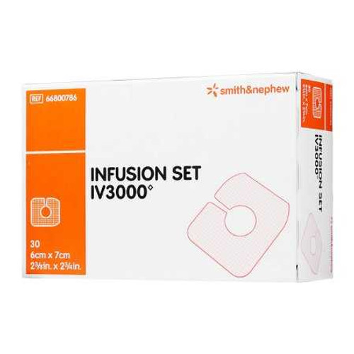 I.V. Dressing IV3000 Infusion Set Film 2-3/8 x 2/3/4 Inch Sterile 66800786 Box of 30 66800786 IV3000 Infusion Set 1056684_BX