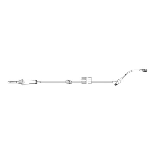 Primary IV Administration Set Rate Flow II Gravity 1 Port 15 Drops / mL Drip Rate 15 Micron Filter 82 Inch Tubing Solution Flow Regulator 375257 Case of 50
