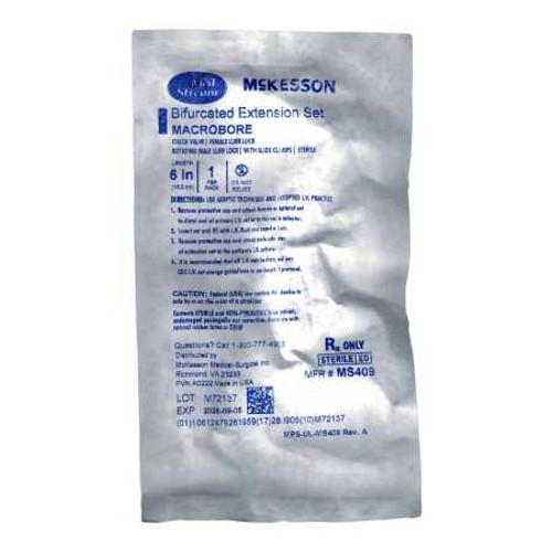 IV Extension Set McKesson Macro Bore 6 Inch Tubing Without Filter Sterile MS409 Case of 50 MS409 McKesson 1216770_CS