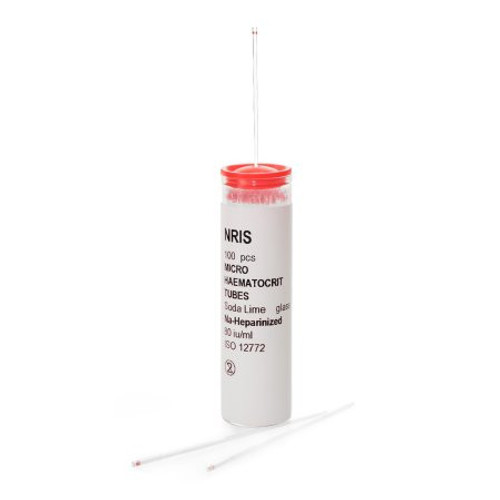 McKesson Capillary Blood Collection Tube Sodium Heparin Additive 75 µL Without Closure Glass Tube 177-51613 Box of 1000 177-51613 McKesson 1082112_BX