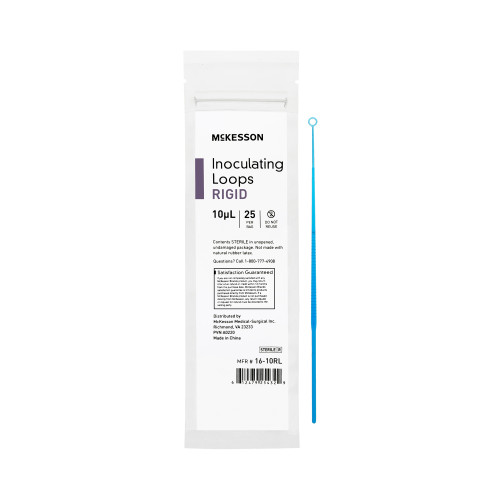 Inoculating Loop McKesson 10 Polystyrene Integrated Handle Sterile 16-10RL, Case of 1000