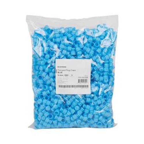 McKesson Tube Closure Polyethylene Flanged Plug Cap Blue 16 mm For Use with 16 mm Blood Drawing Tubes, Glass Test Tubes, Plastic Culture Tubes NonSterile 177-116152B Bag of 1000 177-116152B McKesson 1175407_BG