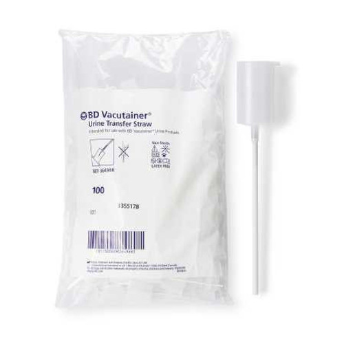 Vacutainer® Urine Transfer Straw FOr BD Vacutainer® Urine Collection System 364966 Box of 100 364966 Vacutainer® 332291_BX